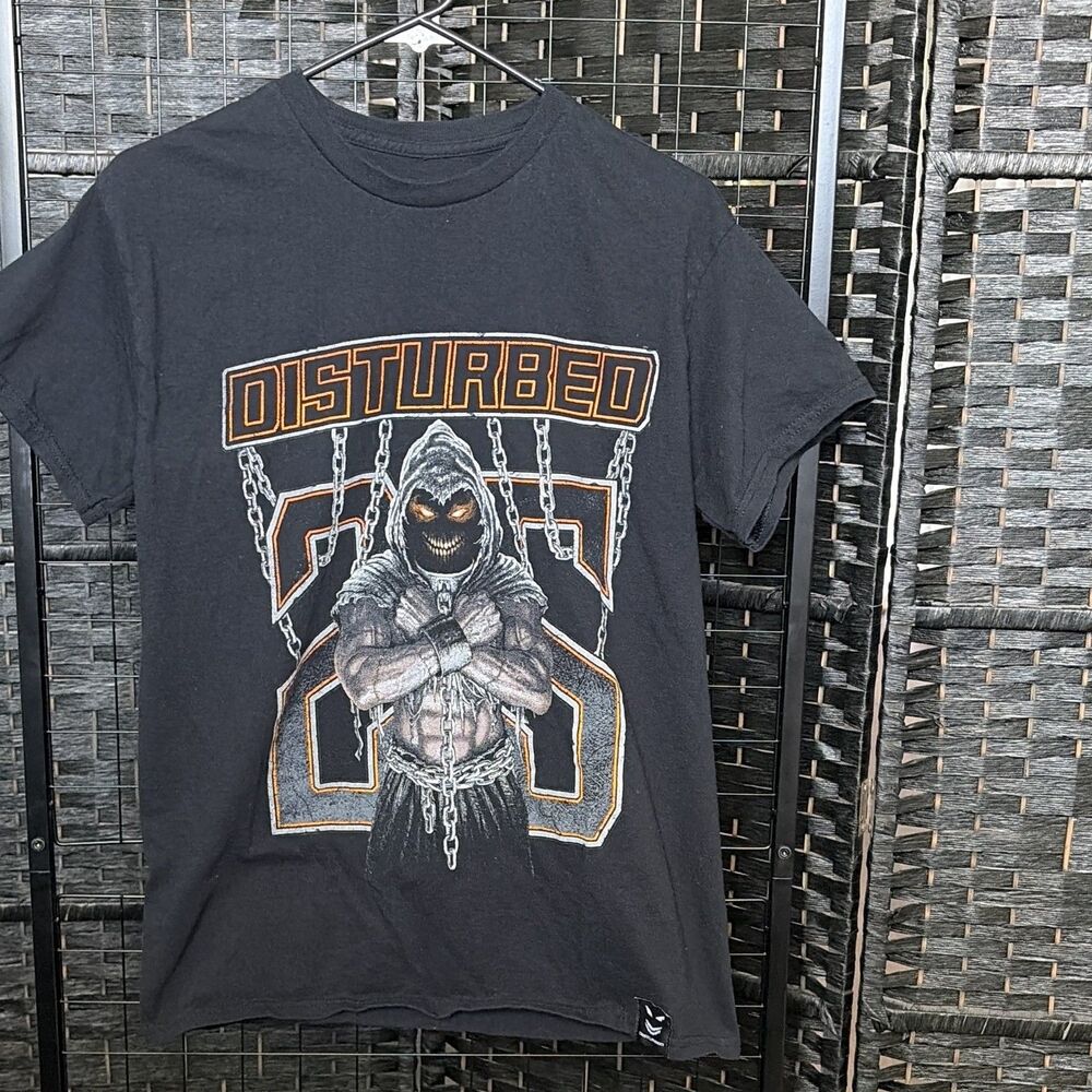 Disturbed 25 Years of The Sickness Tour Black Double-Sided Graphic Tee M